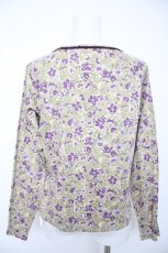 画像2: PINK HOUSE / 花柄ラグランスリーブTシャツ M ベージュ×パープル Y-26-09-20-042-LO-TS-SA-ZY (2)