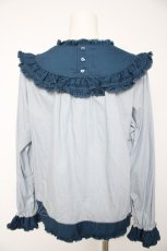 画像2: PINK HOUSE / ハロウィーンワンダーランド刺繍使いブラウス  ブルー Y-26-09-20-043-LO-BL-TE-ZY (2)