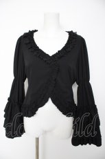 画像1: Vallee lys / Fairy Tale Ruffle Chiffon Bolero  黒 Y-26-09-22-035-GO-SH-SZ-ZY (1)