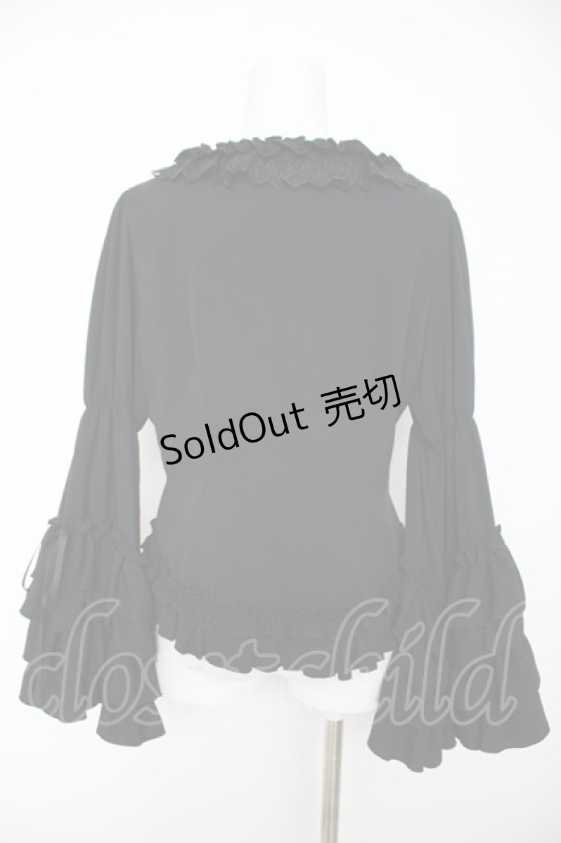 画像2: Vallee lys / Fairy Tale Ruffle Chiffon Bolero  黒 Y-26-09-22-035-GO-SH-SZ-ZY (2)
