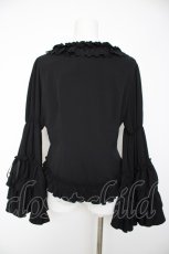 画像2: Vallee lys / Fairy Tale Ruffle Chiffon Bolero  黒 Y-26-09-22-035-GO-SH-SZ-ZY (2)