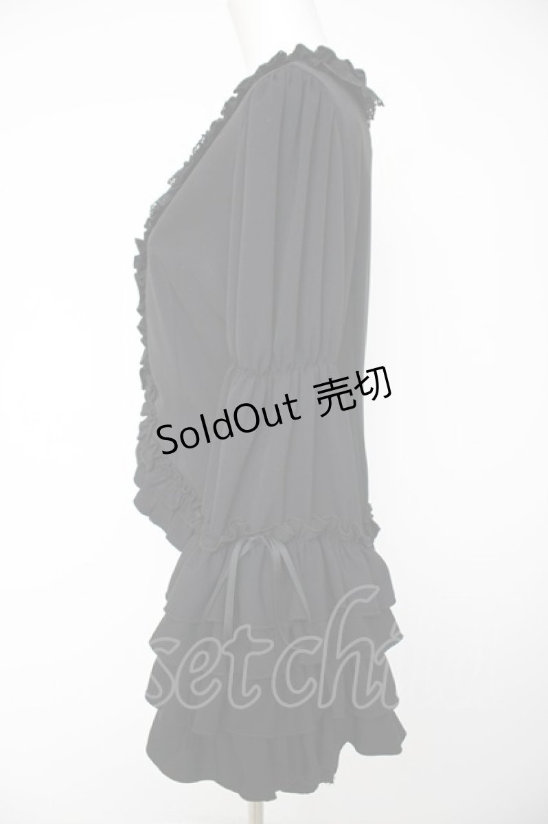 画像3: Vallee lys / Fairy Tale Ruffle Chiffon Bolero  黒 Y-26-09-22-035-GO-SH-SZ-ZY (3)