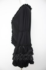 画像3: Vallee lys / Fairy Tale Ruffle Chiffon Bolero  黒 Y-26-09-22-035-GO-SH-SZ-ZY (3)