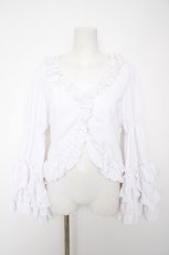 画像1: Vallee lys / Fairy Tale Ruffle Chiffon Bolero  白 Y-26-09-22-036-GO-SH-SZ-ZY (1)