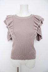 画像1: evelyn / パールフリルニット F ピンク Y-26-09-22-042-LO-TO-SZ-ZY (1)