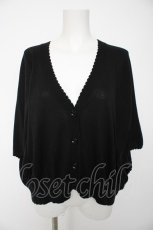 画像1: franche lippee black / シフォンコンビニットカーディガン M 黒 Y-26-09-22-056-LO-TO-SZ-ZY (1)