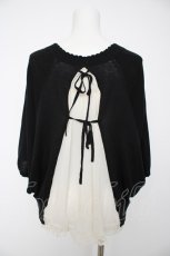 画像2: franche lippee black / シフォンコンビニットカーディガン M 黒 Y-26-09-22-056-LO-TO-SZ-ZY (2)