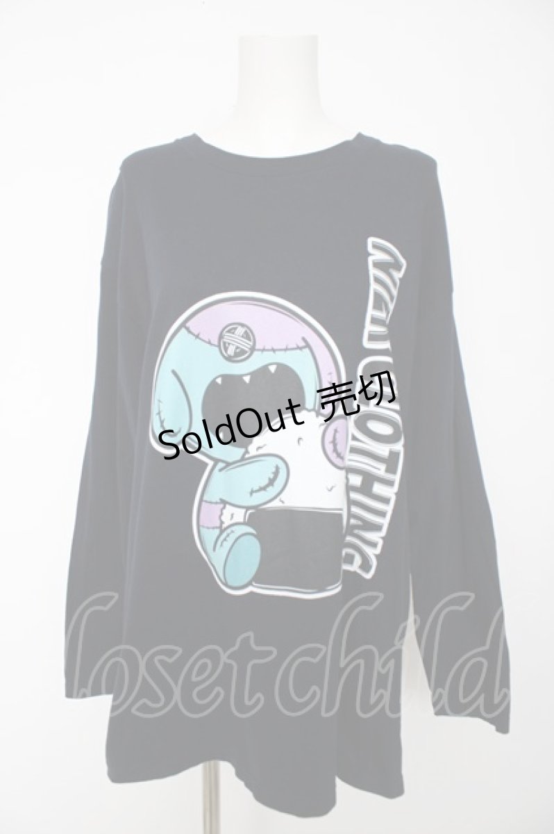 画像1: NieR Clothing / おにぎりONE君 COTTON CUTSEW カットソー XL 紺 Y-26-09-22-059-PU-TO-SZ-ZY (1)