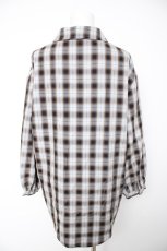 画像2: NieR Clothing / チェックシャツ F グレー Y-26-09-22-062-PU-BL-SZ-ZY (2)