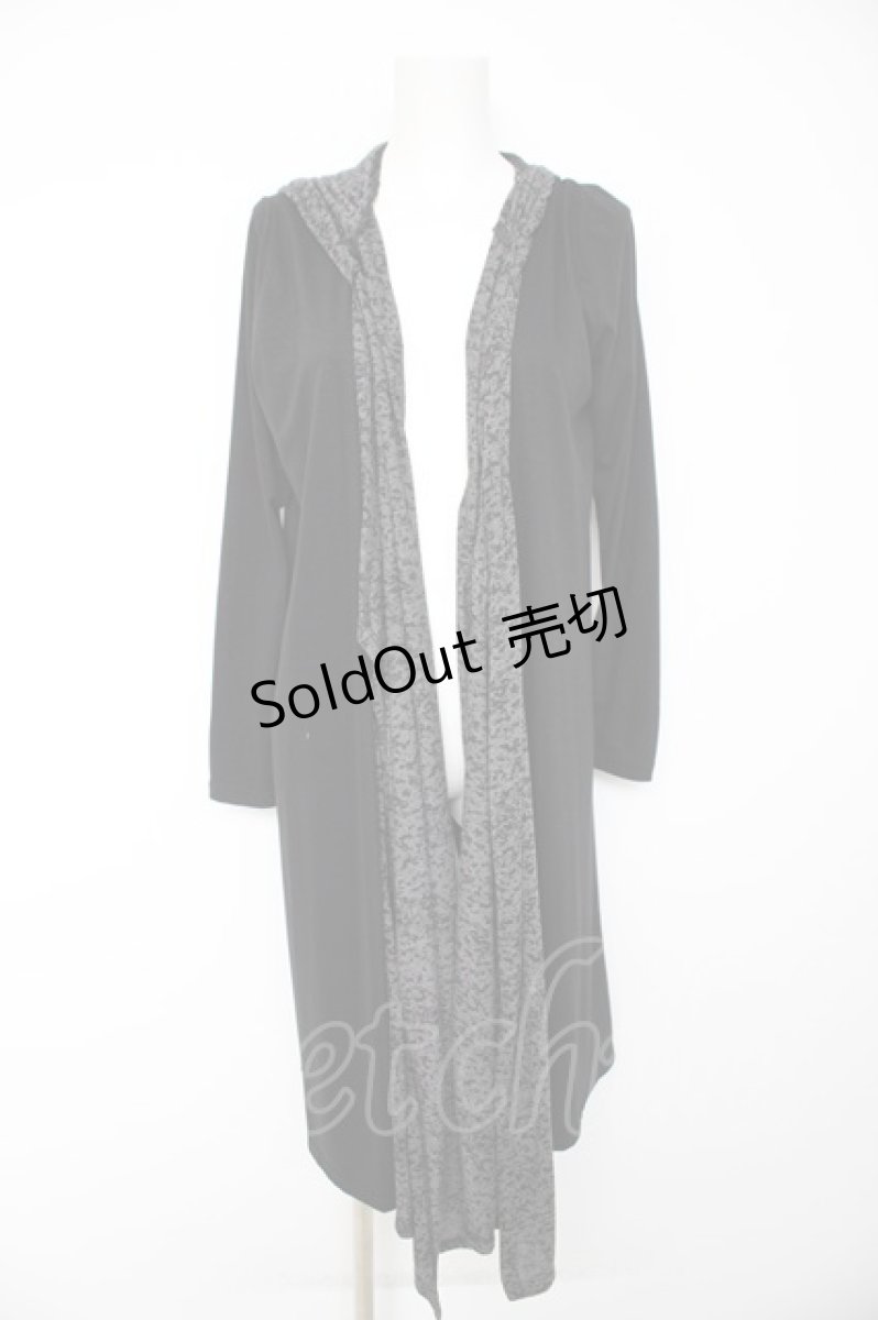 画像1: GHOST of HARLEM / レイヤード風カーディガン F 黒×グレー Y-26-09-22-066-PU-TO-SZ-ZY (1)