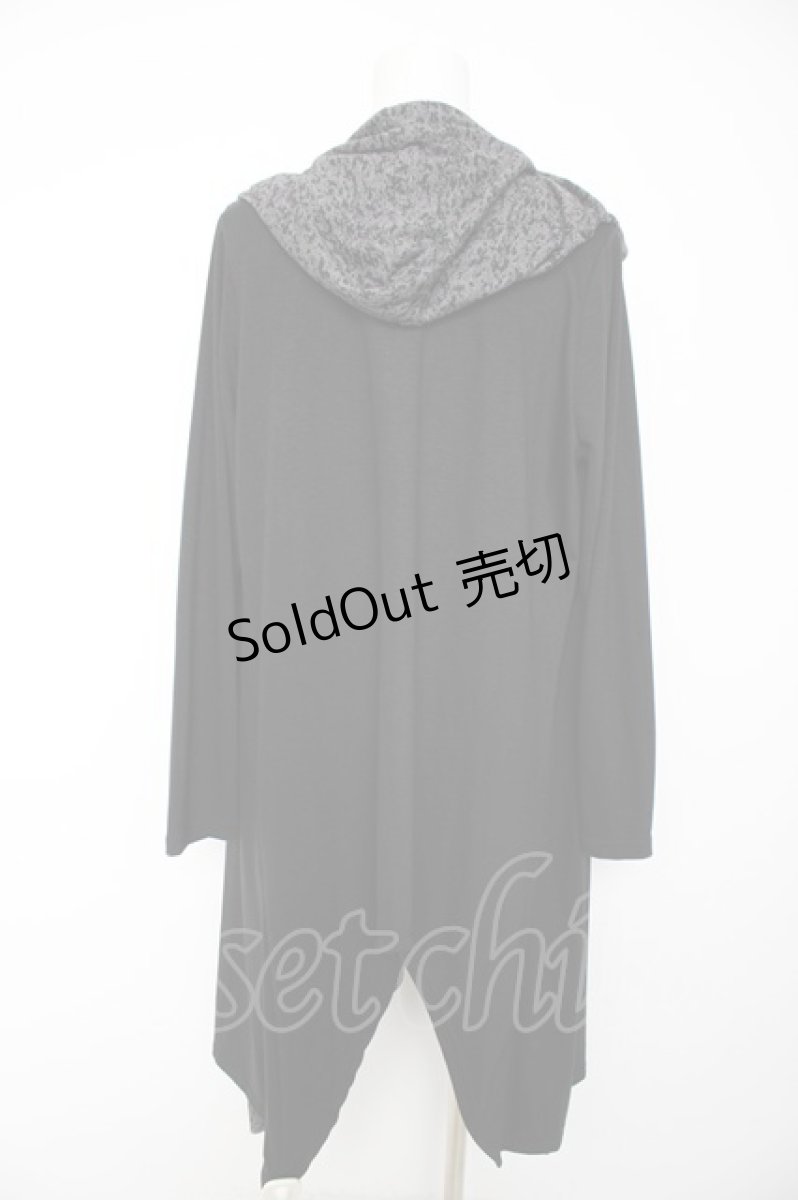 画像2: GHOST of HARLEM / レイヤード風カーディガン F 黒×グレー Y-26-09-22-066-PU-TO-SZ-ZY (2)