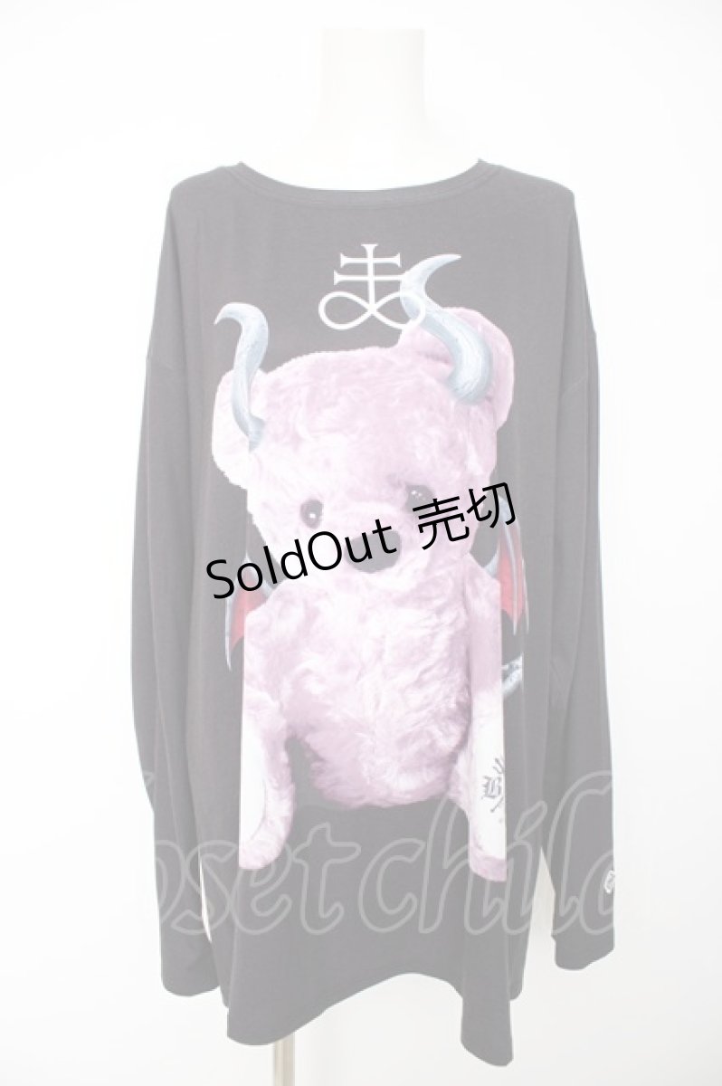 画像1: TRAVAS TOKYO / Rhinestone Angel bear BIG H/S Tee F ブラック Y-26-09-22-067-PU-TO-SZ-ZY (1)