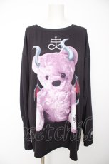 画像1: TRAVAS TOKYO / Rhinestone Angel bear BIG H/S Tee F ブラック Y-26-09-22-067-PU-TO-SZ-ZY (1)