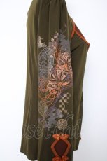 画像3: Ozz oneste / 彼岸花刀刺繍チャイナトップス  カーキ Y-26-09-22-071-OO-TO-SZ-OS (3)