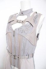 画像3: Ozz Croce / 刺繍入りロングベストワンピース  グレー Y-26-09-22-078-OO-OP-SZ-ZY (3)