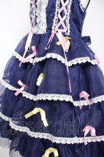 画像4: BABY,THE STARS SHINE BRIGHT / Eternal Ribbon Featheryジャンパースカート  ネイビー Y-26-09-22-084-BA-OP-SZ-ZY (4)