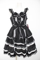画像1: Angelic Pretty / Romantic Ribbonジャンパースカート  ブラック Y-26-09-22-086-AP-OP-SZ-ZY (1)