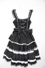画像2: Angelic Pretty / Romantic Ribbonジャンパースカート  ブラック Y-26-09-22-086-AP-OP-SZ-ZY (2)