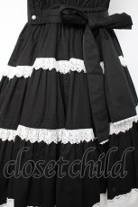 画像6: Angelic Pretty / 肩リボンジャンパースカート  黒×白 Y-26-09-22-087-AP-OP-SZ-ZY (6)