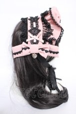 画像3: DearMyLove / Emilyハートチャームヘッドドレス  ブラック×ピンク Y-26-09-22-014-LO-AC-SZ-ZY (3)