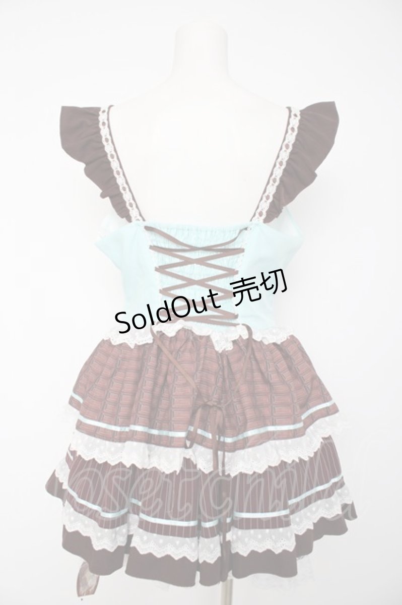 画像2: Doll Paradise / チョコミントコルセット風ジャンパースカート L チョコミント Y-26-09-22-104-LO-OP-SZ-ZY (2)