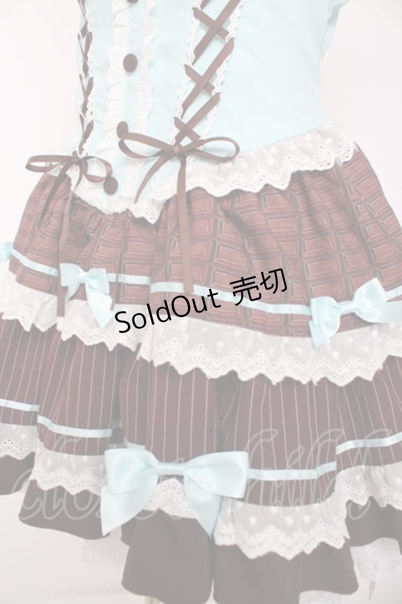 画像4: Doll Paradise / チョコミントコルセット風ジャンパースカート L チョコミント Y-26-09-22-104-LO-OP-SZ-ZY (4)
