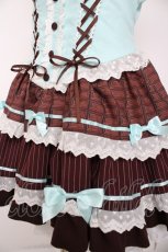 画像4: Doll Paradise / チョコミントコルセット風ジャンパースカート L チョコミント Y-26-09-22-104-LO-OP-SZ-ZY (4)