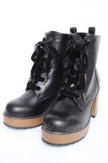画像1: axes femme POETIQUE / レースアップブーツ L 黒 Y-26-09-22-029-AX-SH-SZ-ZY (1)