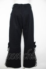画像2: axes femme POETIQUE / サイドレースフレアデニムパンツ M 黒 Y-26-09-24-094-AX-PA-SZ-ZY (2)