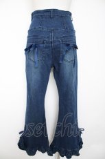 画像2: axes femme / フリルハイウエストデニムパンツ M インディゴ Y-26-09-24-095-AX-PA-SZ-ZY (2)