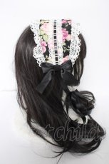 画像3: metamorphose / はしごレースリボン花柄ヘッドドレス  黒 Y-26-09-24-013-ME-AC-SZ-ZY (3)