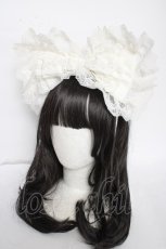 画像1: ATELIER PIERROT / Sweet Lace Ribbon Headband  白 Y-26-09-24-014-EL-AC-SZ-ZY (1)