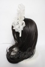 画像2: ATELIER PIERROT / Sweet Lace Ribbon Headband  白 Y-26-09-24-014-EL-AC-SZ-ZY (2)