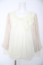 画像1: axes femme / ボリューム袖プルオーバー M 生成り Y-26-09-24-030-AX-TO-SZ-ZY (1)