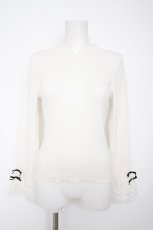 画像1: axes femme / フレア袖ニット F 白 Y-26-09-25-036-AX-TO-SZ-ZY (1)