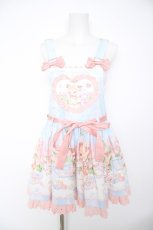 画像1: To Alice / キャットプリントサロペット S サックス Y-26-09-25-041-LO-OP-SZ-ZY (1)
