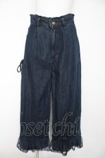 画像1: axes femme / 裾レースストレートデニムパンツ F インディゴ Y-26-09-25-060-AX-PA-SZ-ZY (1)