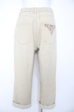 画像2: axes femme / 薔薇刺繍ストレートデニムパンツ M ベージュ Y-26-09-25-061-AX-PA-SZ-ZY (2)