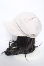 画像2: axes femme / プレート付きUVキャスケット  生成り Y-26-09-25-012-AX-AC-SZ-ZY (2)