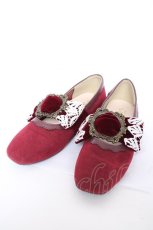 画像1: axes femme / ベロアリボンバレエシューズ S ワイン Y-26-09-25-026-AX-SH-SZ-ZY (1)