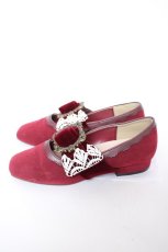 画像2: axes femme / ベロアリボンバレエシューズ S ワイン Y-26-09-25-026-AX-SH-SZ-ZY (2)