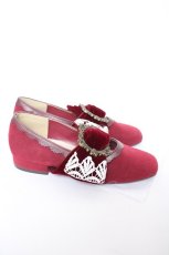 画像4: axes femme / ベロアリボンバレエシューズ S ワイン Y-26-09-25-026-AX-SH-SZ-ZY (4)
