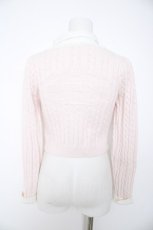 画像2: evelyn / バイカラーシャツドッキングニット  ピンク Y-26-09-25-032-LO-TO-SZ-ZY (2)