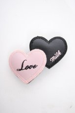 画像1: MILK / ダブルハートバレッタ  黒×ピンク Y-26-09-26-001-ML-AC-SZ-ZY (1)