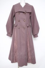 画像1: axes femme / セーラー襟クラシカルコート F パープル Y-26-09-26-031-AX-CO-SZ-ZY (1)