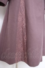 画像4: axes femme / セーラー襟クラシカルコート F パープル Y-26-09-26-031-AX-CO-SZ-ZY (4)