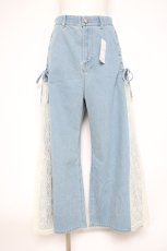 画像1: axes femme / サイドレース×リボンパンツ F ブリーチ Y-26-09-26-035-AX-PA-SZ-ZY (1)