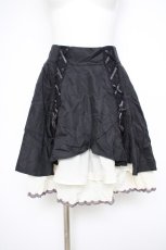画像1: axes femme / ダブルレースアップスリットスカート M 黒 Y-26-09-26-040-AX-SK-SZ-ZY (1)