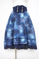 画像1: axes femme / ステラプリントイレヘムスカート F 紺 Y-26-09-26-041-AX-SK-SZ-ZY (1)