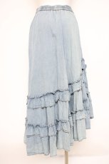 画像2: axes femme / デニムティアードスカート F ブルー Y-26-09-26-044-AX-SK-SZ-ZY (2)